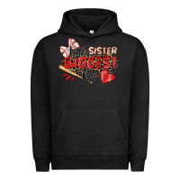Pigment Black little sister biggest fan baseball Urban Hoodie - Zillion Design Studio