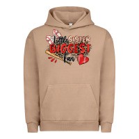 Pigment Burro little sister biggest fan baseball Urban Hoodie - Zillion Design Studio