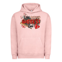 Pigment Salmon little sister biggest fan baseball Urban Hoodie - Zillion Design Studio