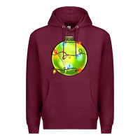 Burgundy christmas  tennis Premium Hoodie - Zillion Design Studio