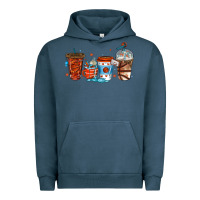 Pigment Midnight Navy basketball coffee cups Urban Hoodie - texasbilliewilder