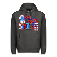 Charcoal Heather red white boozy billie wilder Premium Hoodie - texasbilliewilder