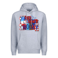 Heather Grey red white boozy billie wilder Premium Hoodie - texasbilliewilder
