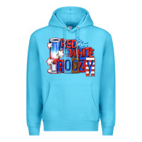 Ocean Blue red white boozy billie wilder Premium Hoodie - texasbilliewilder