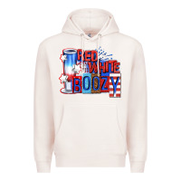 Pale Pink red white boozy billie wilder Premium Hoodie - texasbilliewilder