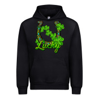 Black Lucky shamrock horseshoe Urban Hoodie - RanaPortraitStore