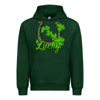 Forest Green Lucky shamrock horseshoe Urban Hoodie - RanaPortraitStore