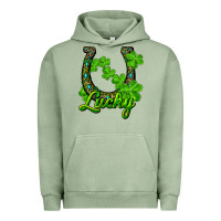 Pigment Oil Green Lucky shamrock horseshoe Urban Hoodie - RanaPortraitStore