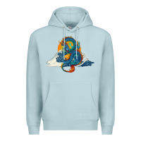 Blue Mist blue dragon ocean waves and sun Premium Hoodie - RanaPortraitStore