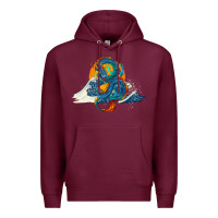 Burgundy blue dragon ocean waves and sun Premium Hoodie - RanaPortraitStore
