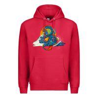 Cardinal blue dragon ocean waves and sun Premium Hoodie - RanaPortraitStore