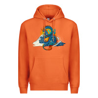 Carrot blue dragon ocean waves and sun Premium Hoodie - RanaPortraitStore