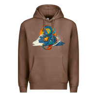Chestnut blue dragon ocean waves and sun Premium Hoodie - RanaPortraitStore