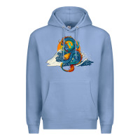 Colony Blue blue dragon ocean waves and sun Premium Hoodie - RanaPortraitStore