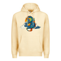 Pina Colada blue dragon ocean waves and sun Premium Hoodie - RanaPortraitStore