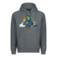 Rock blue dragon ocean waves and sun Premium Hoodie - RanaPortraitStore