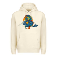 Sandshell blue dragon ocean waves and sun Premium Hoodie - RanaPortraitStore