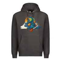 Smoke blue dragon ocean waves and sun Premium Hoodie - RanaPortraitStore