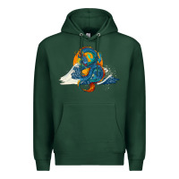 Sports Green blue dragon ocean waves and sun Premium Hoodie - RanaPortraitStore