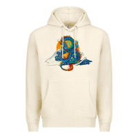 Tofu blue dragon ocean waves and sun Premium Hoodie - RanaPortraitStore