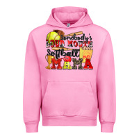 Fuchsia Pink somebody's loud mouth softball mama Urban Hoodie - Zillion Design Studio