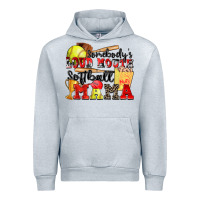 Heather Grey somebody's loud mouth softball mama Urban Hoodie - Zillion Design Studio