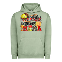 Pigment Oil Green somebody's loud mouth softball mama Urban Hoodie - Zillion Design Studio