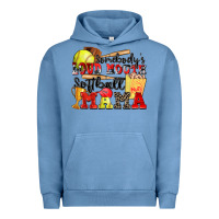 Pigment Pebble Blue somebody's loud mouth softball mama Urban Hoodie - Zillion Design Studio