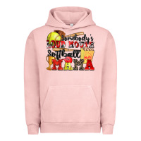 Pigment Salmon somebody's loud mouth softball mama Urban Hoodie - Zillion Design Studio