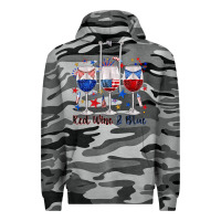 Slate Camo red wine and blue wine glasses Premium Hoodie - texasbilliewilder