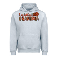 Heather Grey basketball grandma with leopard Urban Hoodie - texasbilliewilder