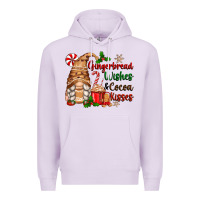 Lilac gingerbread wishes and cocoa kisses Premium Hoodie - Zillion Design Studio
