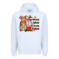 White gingerbread wishes and cocoa kisses Premium Hoodie - Zillion Design Studio