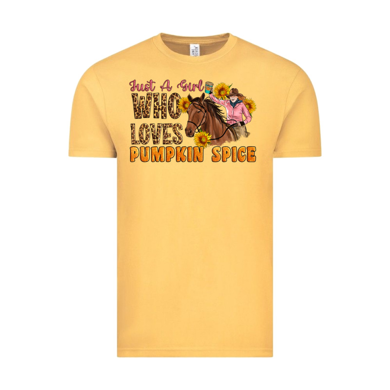 Just A Girl Who Loves Pumpkin Spice Cowgirl Vintage Tee by Artiststas | Teevron