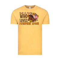 Vintage Mustard Just A Girl Who Loves Pumpkin Spice Cowgirl Vintage Tee - Artiststas