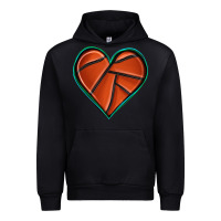 Black basketball heart Urban Hoodie - texasbilliewilder