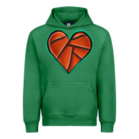 Emerald basketball heart Urban Hoodie - texasbilliewilder