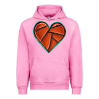 Fuchsia Pink basketball heart Urban Hoodie - texasbilliewilder
