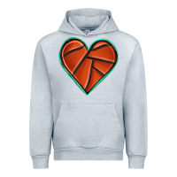 Heather Grey basketball heart Urban Hoodie - texasbilliewilder