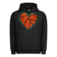 Pigment Black basketball heart Urban Hoodie - texasbilliewilder