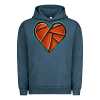 Pigment Midnight Navy basketball heart Urban Hoodie - texasbilliewilder