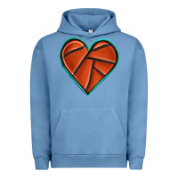Pigment Pebble Blue basketball heart Urban Hoodie - texasbilliewilder