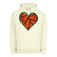 Pigment Pistachio basketball heart Urban Hoodie - texasbilliewilder