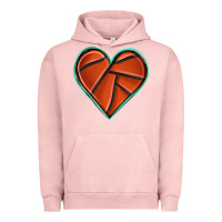 Pigment Salmon basketball heart Urban Hoodie - texasbilliewilder