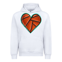 White basketball heart Urban Hoodie - texasbilliewilder