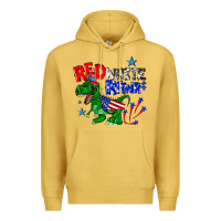 Antique Gold red white rawr billie wilder Premium Hoodie - texasbilliewilder
