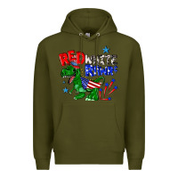 Army Green red white rawr billie wilder Premium Hoodie - texasbilliewilder