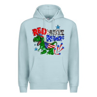 Blue Mist red white rawr billie wilder Premium Hoodie - texasbilliewilder