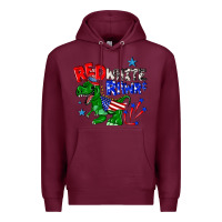 Burgundy red white rawr billie wilder Premium Hoodie - texasbilliewilder