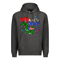 Charcoal Heather red white rawr billie wilder Premium Hoodie - texasbilliewilder